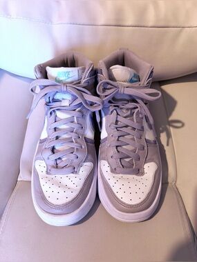 Nike Women’s Lavender and White High-Top Sneakers
